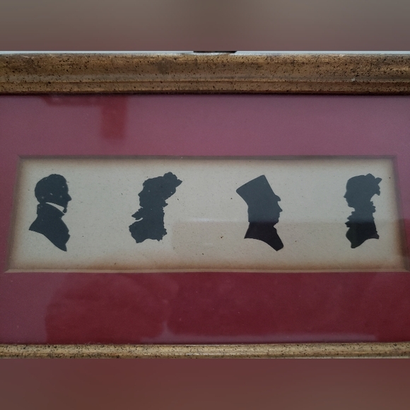 Vintage Framed Silouettes, set of 2, used - Picture 7 of 7
